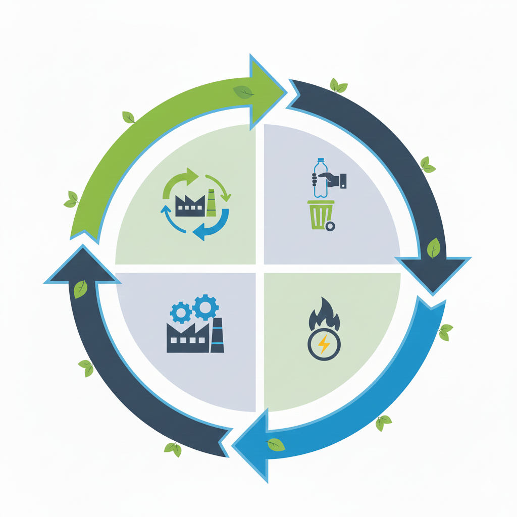 Proceso de economía circular para residuos plásticos